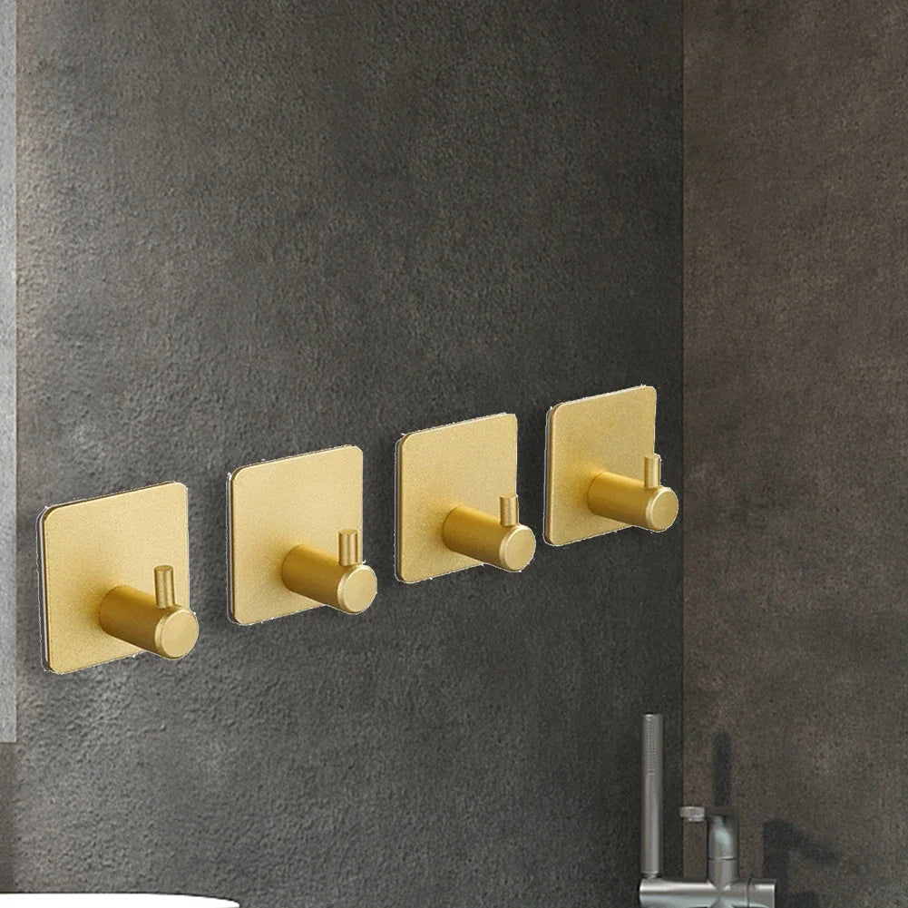 Wall Hook Strong without Drilling Punch Free Clothe Bag Bathroom Door Kitchen Towel Hanger Hooks Home Storage Accessories