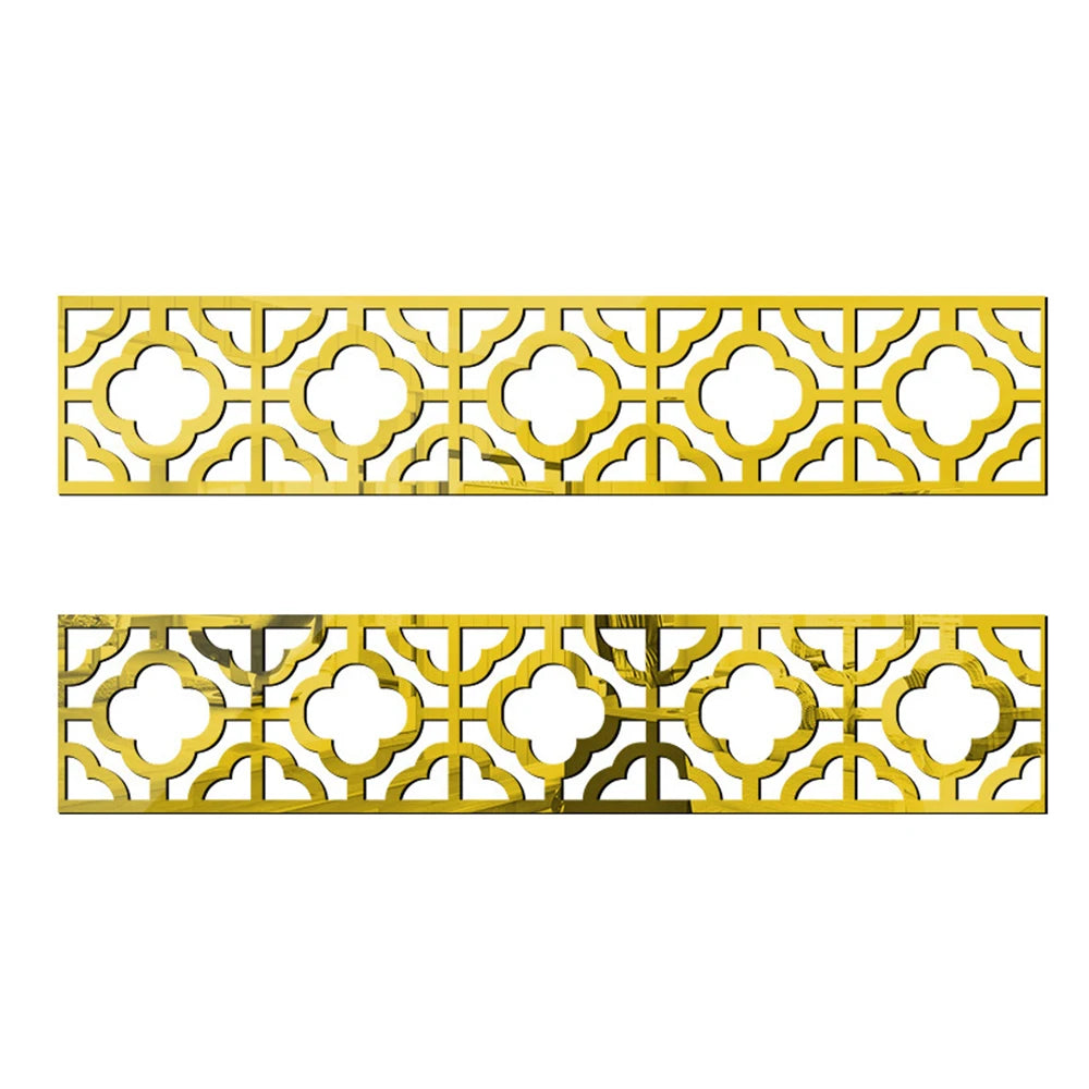 Wall Mirror Sticker with Adhesive for Living Room Bedroom Edge Strip Corner Line Building Border Home Decor