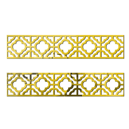 Wall Mirror Sticker with Adhesive for Living Room Bedroom Edge Strip Corner Line Building Border Home Decor