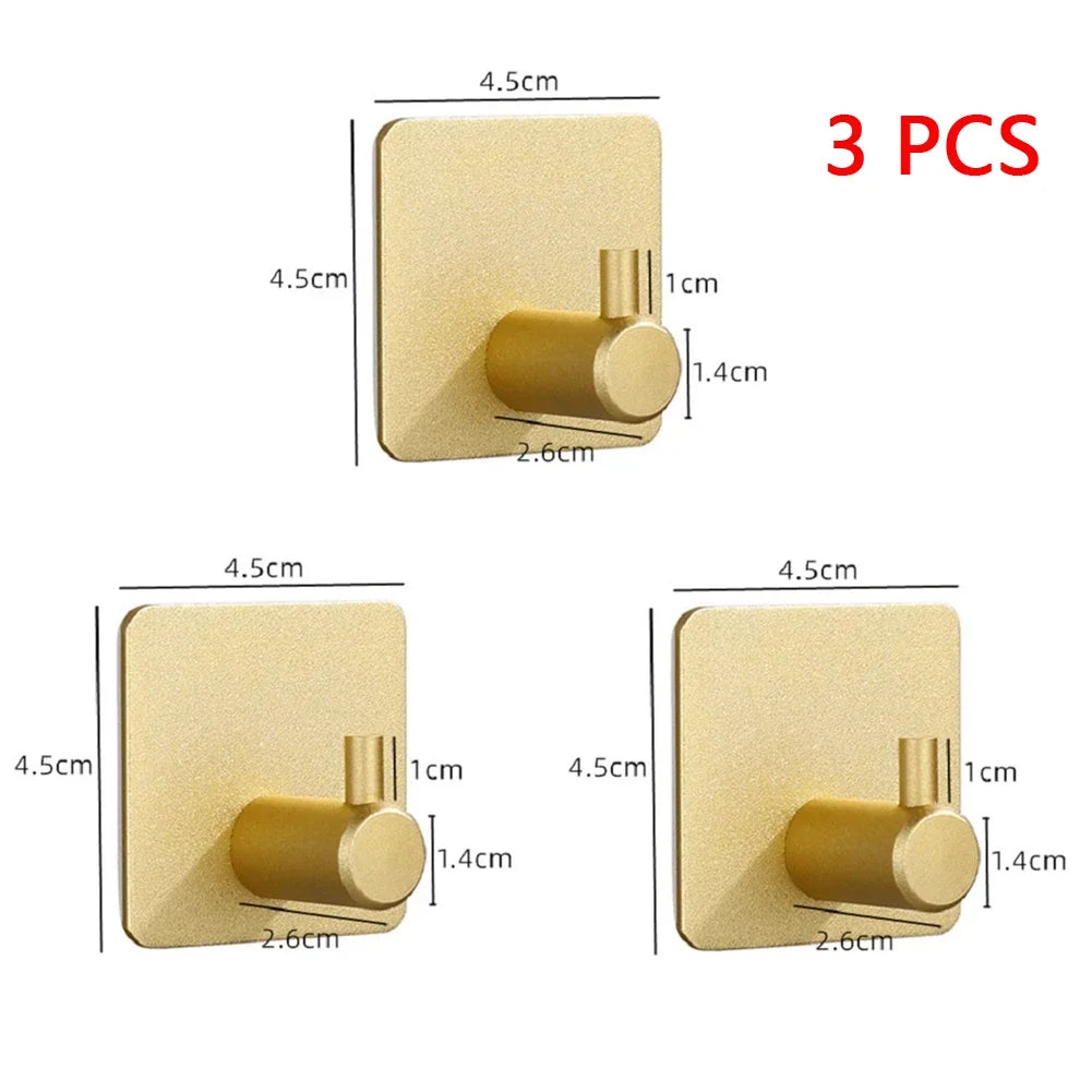 Wall Hook Strong without Drilling Punch Free Clothe Bag Bathroom Door Kitchen Towel Hanger Hooks Home Storage Accessories