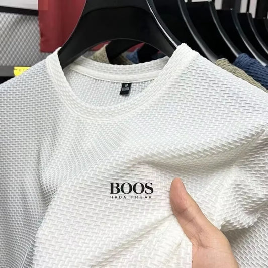 Embroidered High-Quality New Men'S Short Sleeved T-Shirt, Cool and Breathable POLO Shirt, Business Casual, Sweat Absorbing