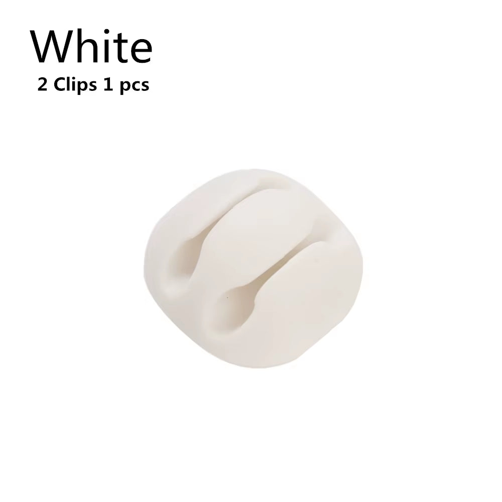 Silicone USB Cable Organizer USB Charging Cable Winder Desktop Tidy Management Clips Cable Holder for Mouse Earphone Accessories