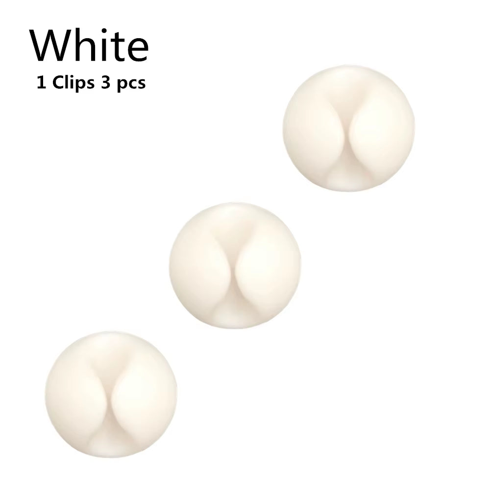 Silicone USB Cable Organizer USB Charging Cable Winder Desktop Tidy Management Clips Cable Holder for Mouse Earphone Accessories