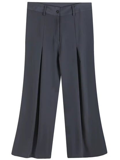 Women's Oversized Pleated Woven Trousers