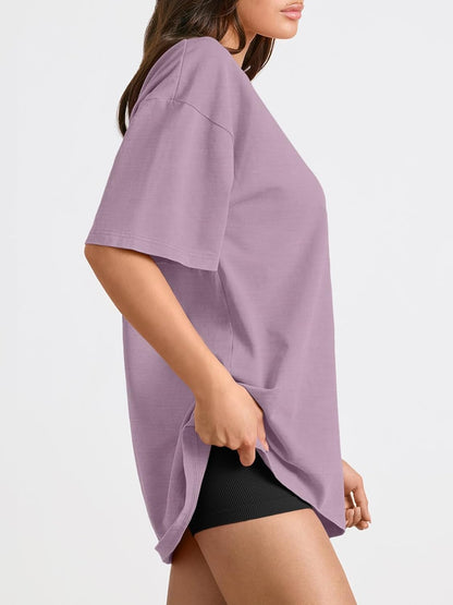 Womens Oversized Summer T Shirts Business Casual Dressy Shorts Sleeves Tops Beach Vacation Fashion Clothes