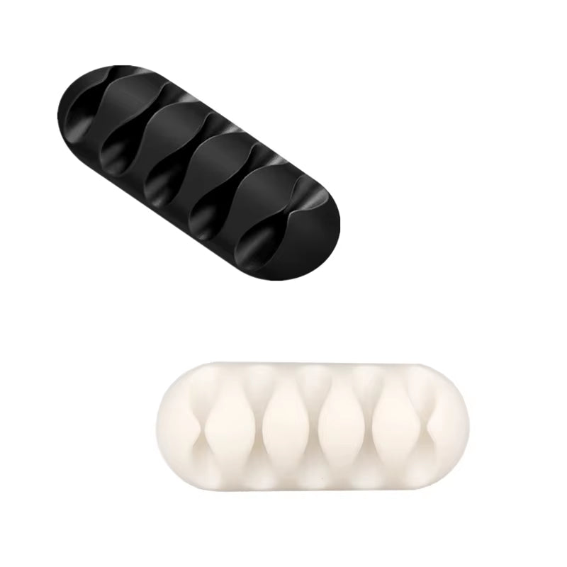 Silicone USB Cable Organizer USB Charging Cable Winder Desktop Tidy Management Clips Cable Holder for Mouse Earphone Accessories